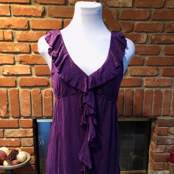 Purple Tiered Ruffle Accent Sun Dress - Picture 3 of 6